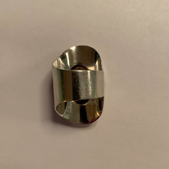 Natural Zebra Onyx stone and 925 silver adjustable ring - Picture 4 of 4